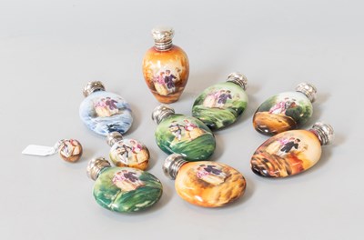 Lot 148 - A Collection of Ten Silver-Mounted Ceramic...
