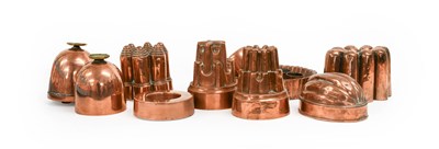 Lot 110 - Five Victorian Copper Jelly Mounds, late 19th...