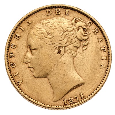 Lot 44 - Victoria, Sovereign 1871, die no. 103, (Marsh...