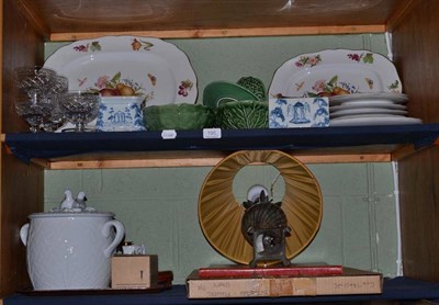 Lot 195 - Royal Worcester Delecta dinner wares, reproduction flower bricks, Portuguese cabbage ware...
