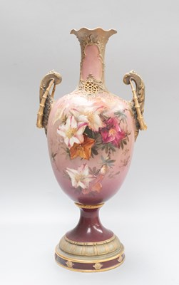 Lot 242 - An Austrian Turn Porcelain Vase, early 20th...