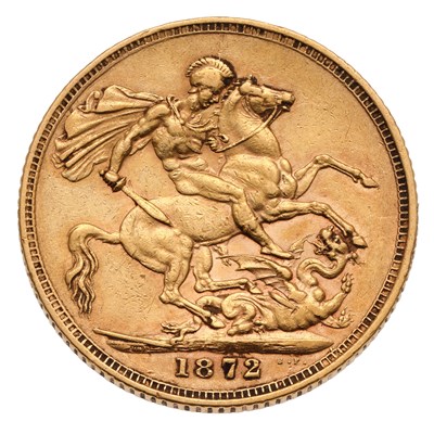 Lot 48 - Victoria, Sovereign 1872, St. George and the...