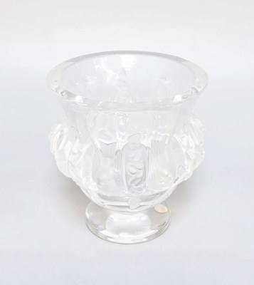 Lot 295 - Lalique Moulded "Dampierre" Pedestal Vase, the...