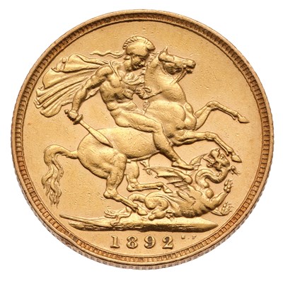 Lot 96 - Victoria, Sovereign 1892, (Marsh 130, S.3866C),...
