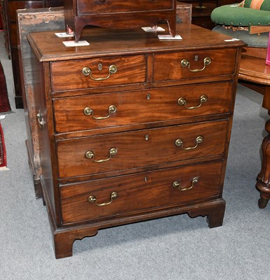 Lot 1262 - A George III Mahogany Four-Height Chest of...