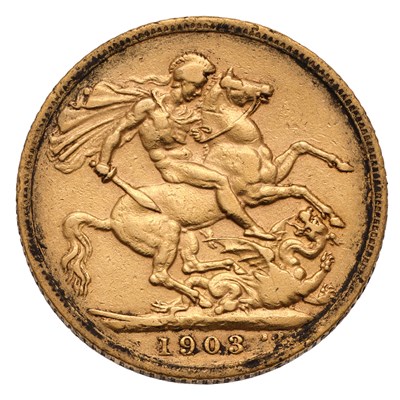 Lot 125 - Edward VII, Sovereign 1903, (Marsh 175,...