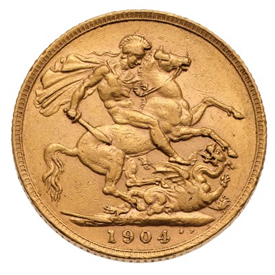 Lot 130 - Edward VII, Sovereign 1904, (Marsh 176,...