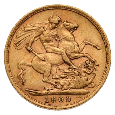 Lot 144 - Edward VII, Sovereign 1909, (Marsh 181,...