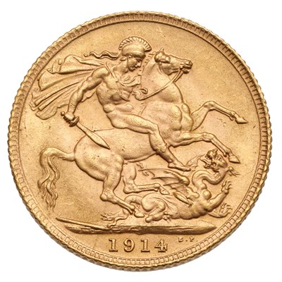 Lot 174 - George V, Sovereign 1914, (Marsh 216, S.3996),...