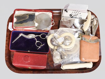 Lot 91 - A Collection of Assorted Silver, including two...