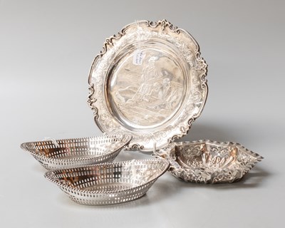 Lot 56 - Four Various Silver Items, comprising a shaped...