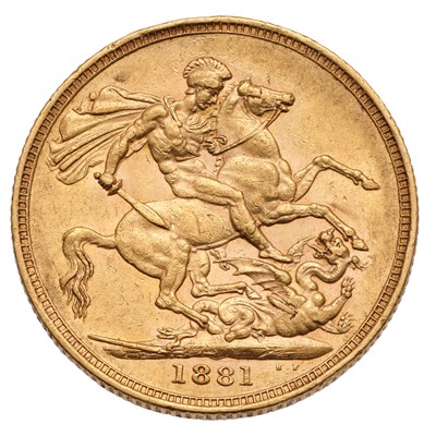 Lot 58 - Victoria, Sovereign 1881M, Melbourne Mint,...