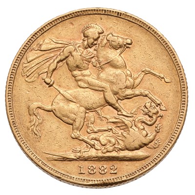 Lot 59 - Victoria, Sovereign 1882M, Melbourne Mint,...