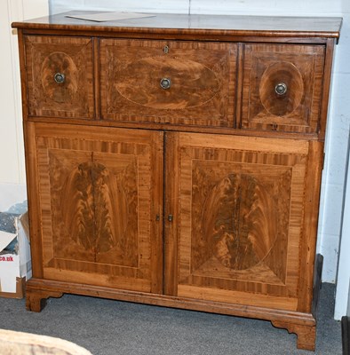 Lot 1298 - A Regency Inlaid Mahogany Secretaire, the...