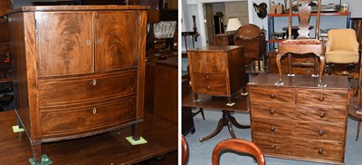 Lot 1252 - A 19th Century Mahogany Four Height Chest of...