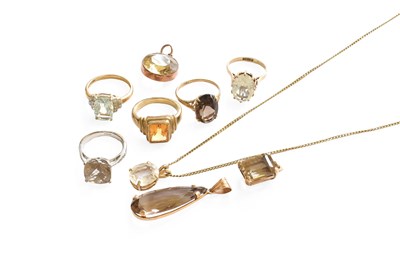 Lot 436 - A Quantity of Quartz Jewellery, comprising of...
