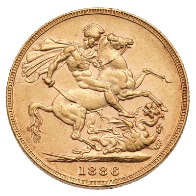 Lot 71 - Victoria, Sovereign 1886M, Melbourne Mint,...