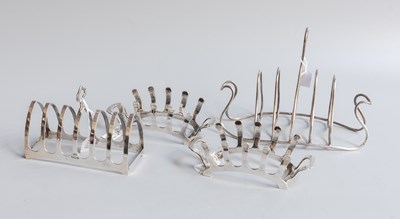 Lot 87 - Four Various Silver Toast-Racks, Including a...