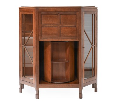 Lot 843 - Yorkshire School: An Oak Bureau Bookcase...