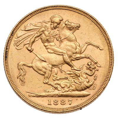 Lot 78 - Victoria, Sovereign 1887M, Melbourne Mint,...