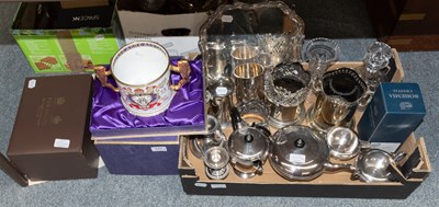 Lot 222 - Two Paragon twin Handled Commemorative Mugs...