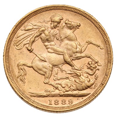 Lot 85 - Victoria, Sovereign 1889M, Melbourne Mint,...