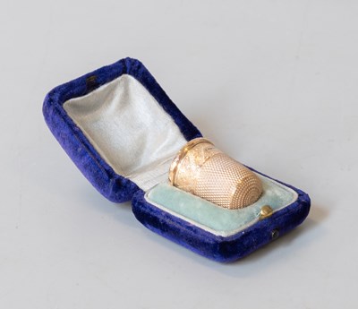 Lot 133 - An Elizabeth II Gold Thimble, Maker's Mark...