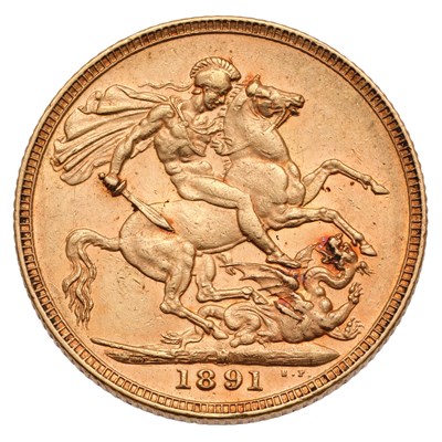 Lot 89 - Victoria, Sovereign 1891M, Melbourne Mint,...