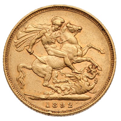 Lot 95 - Victoria, Sovereign 1892M, Melbourne Mint,...