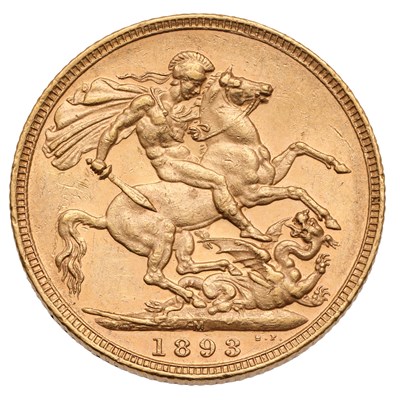 Lot 99 - Victoria, Sovereign 1893M, Melbourne Mint,...
