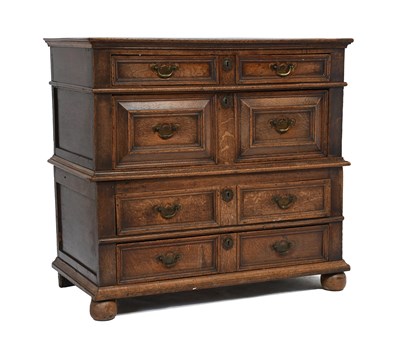 Lot 488 - A William III Oak Straight-Front Chest of...
