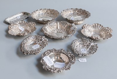 Lot 84 - A Collection of Nine Assorted Silver Dishes,...