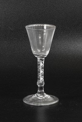 Lot 71 - A Wine Glass, mid-18th century, with conical...