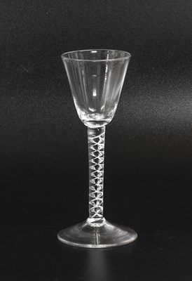 Lot 72 - A Wine Glass, mid-18th century, with conical...