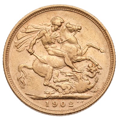 Lot 123 - Edward VII, Sovereign 1902M, Melbourne Mint,...