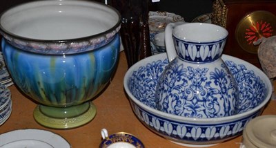 Lot 226 - BWM jug, basin set and a jardiniere