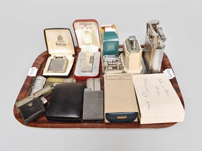 Lot 307 - A Large Chrome Plated Dunhill Table Lighter,...