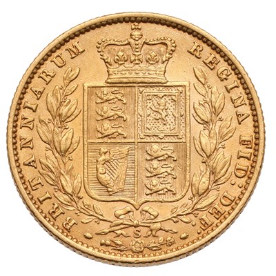 Lot 50 - Victoria, Sovereign 1875S, Sydney Mint, shield...