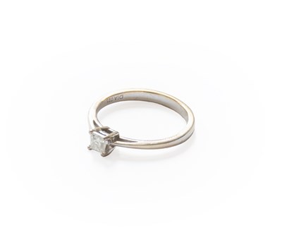 Lot 211 - An 18 Carat White Gold Diamond Solitaire Ring,...