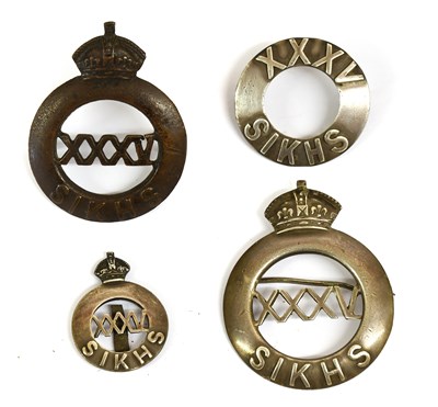 Lot 140 - A Silver Plated Cap Badge to 35th (Sikh)...