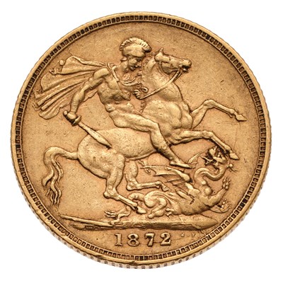 Lot 139 - Victoria, Sovereign 1872, St. George and the...