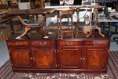 Lot 1324 - A Pair of Reproduction Mahogany Side Cabinets,...