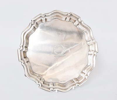Lot 128 - An Edward VI Silver Salver, by Mappin and Webb,...