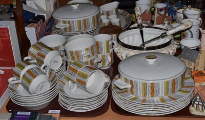 Lot 241 - Four trays including Midwinter tea and coffee set, and commemorative china, Hummel small...