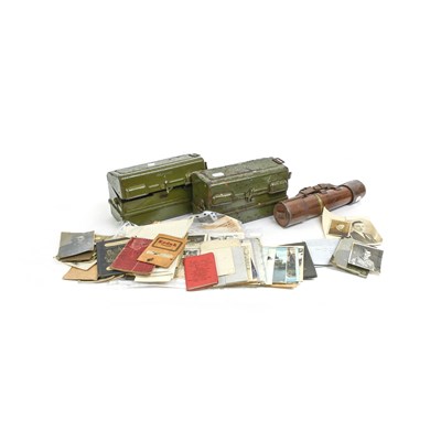 Lot 151 - A Military Issue Three-Draw Brass Telescope,...