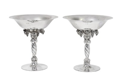 Lot A Matched Pair of Danish Silver Dessert-Stands