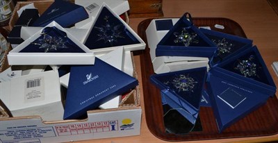 Lot 244 - A quantity of assorted Swarovski Christmas ornaments, mostly boxed