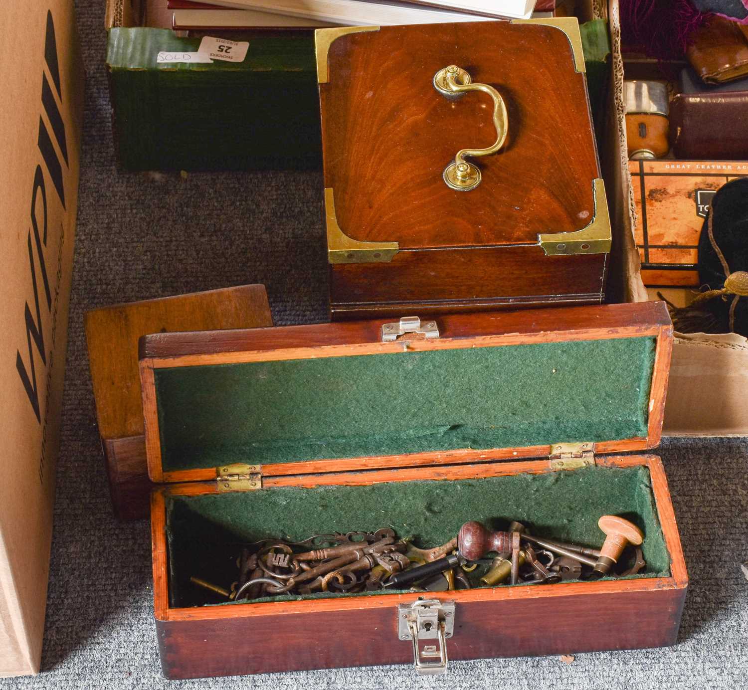 Lot 267 - A Mahogany and Brass-Mounted Campaign Box,