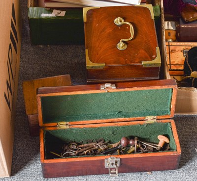 Lot 267 - A Mahogany and Brass-Mounted Campaign Box,...