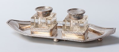 Lot 50 - An Edward VII Silver Inkstand, by Henry...